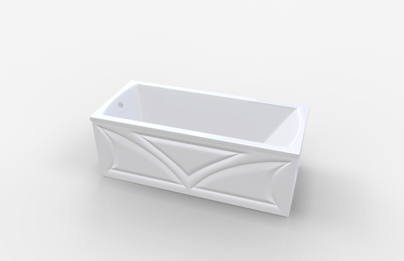 Акриловая ванна MarkaOne Modern 140х70 (комплект) в 3D